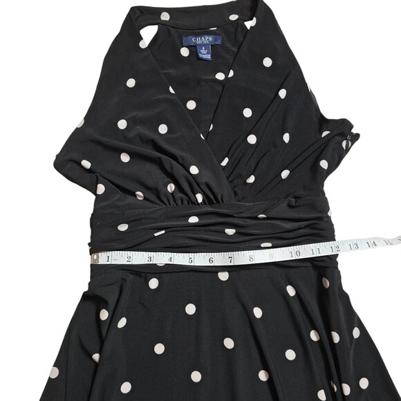 Chaps Black and White Polka Dot Dress Size: S Excellent Used Condition‎ - Picture 4 of 6